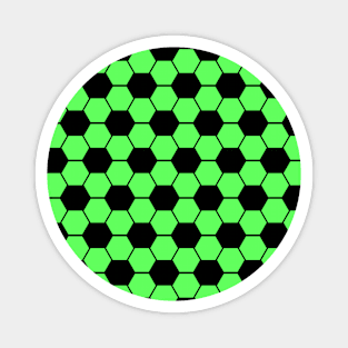 Football / Soccer Ball Texture on Green Background Magnet